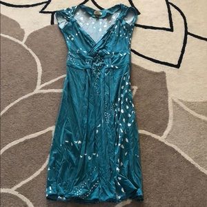 New Issa Turquoise Teal Blue White Dress 2